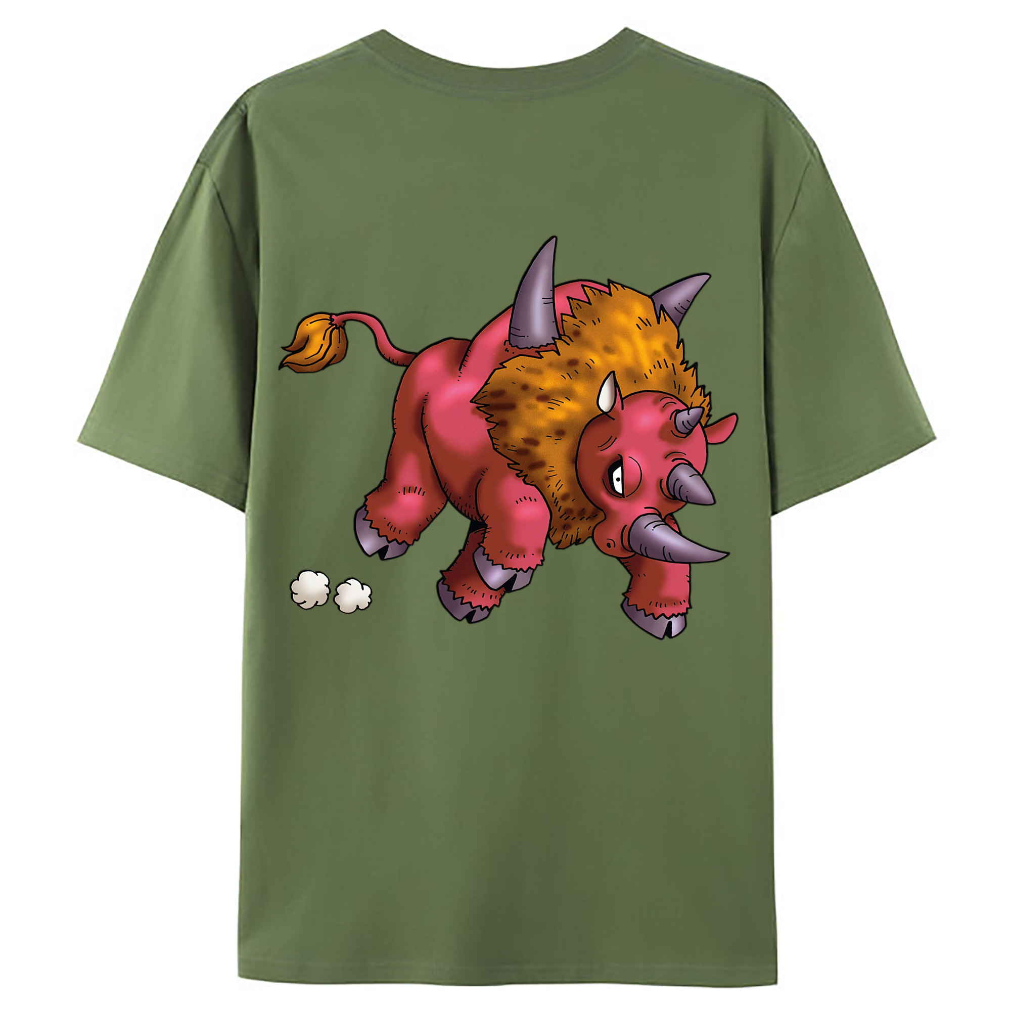 （画像用） ドラゴンクエスト Doragon Kuesuto Dragon Quest 綿100％ メンズ半袖Tシャツ（バックプリント） 通気性